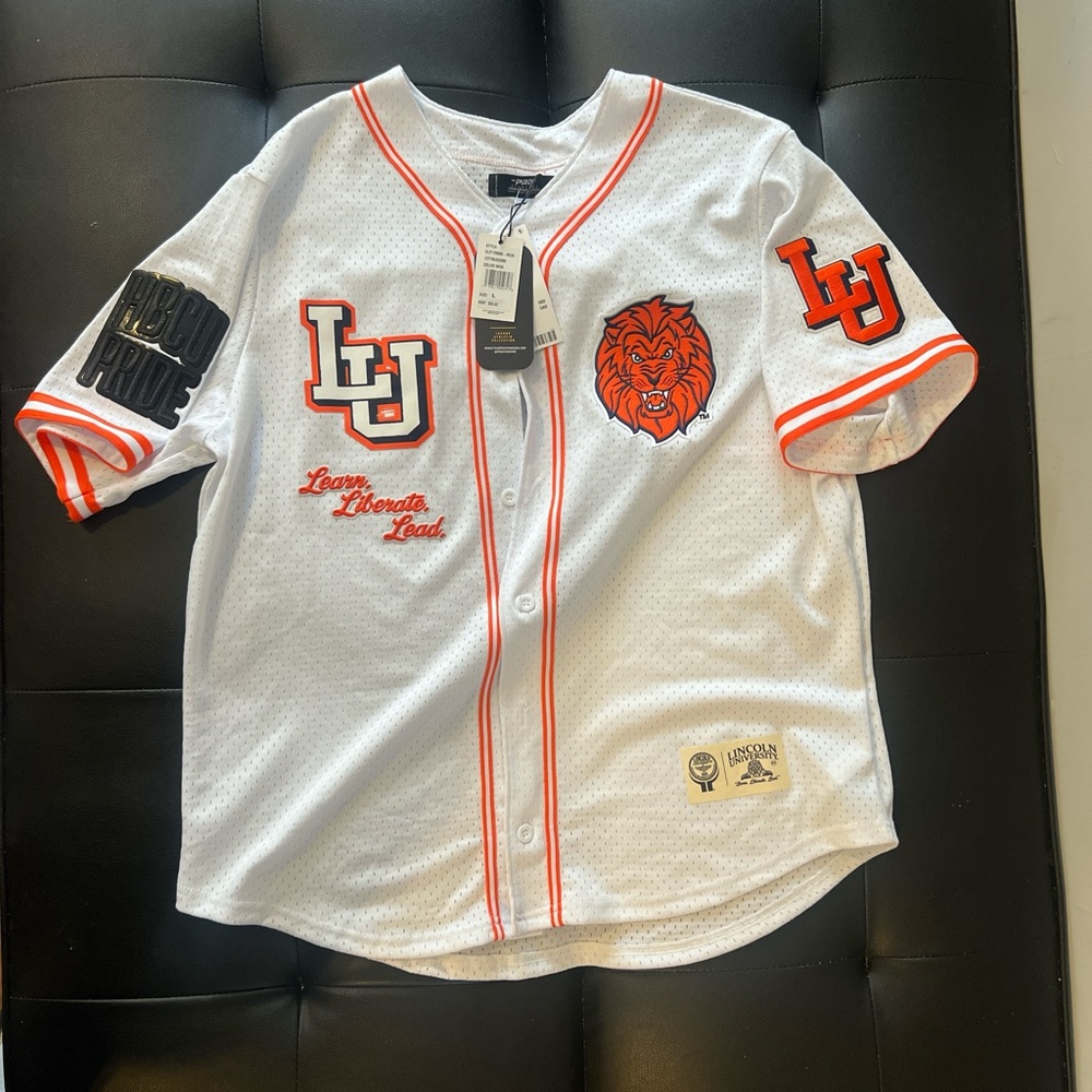 White and Orange Men's Baseball Jersey